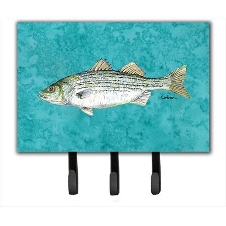 Carolines Treasures 6 x 9 In. Striped Bass Fish Leash or Key Holder 8720TH68